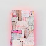 Gallery 4 - Joan Grubin, Detritus #50, 2022 acrylic on pressed wood 5h x 3w in.