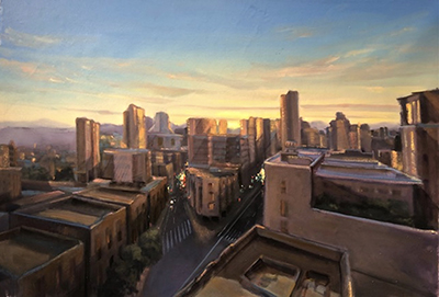 Gallery 2 - City Dusk,Michael Manente, oil on canvas, 32