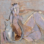 Gallery 2 - Mujer con Gato Gris (Woman with a Gray Cat), 2014, acrylic on cardboard, 20